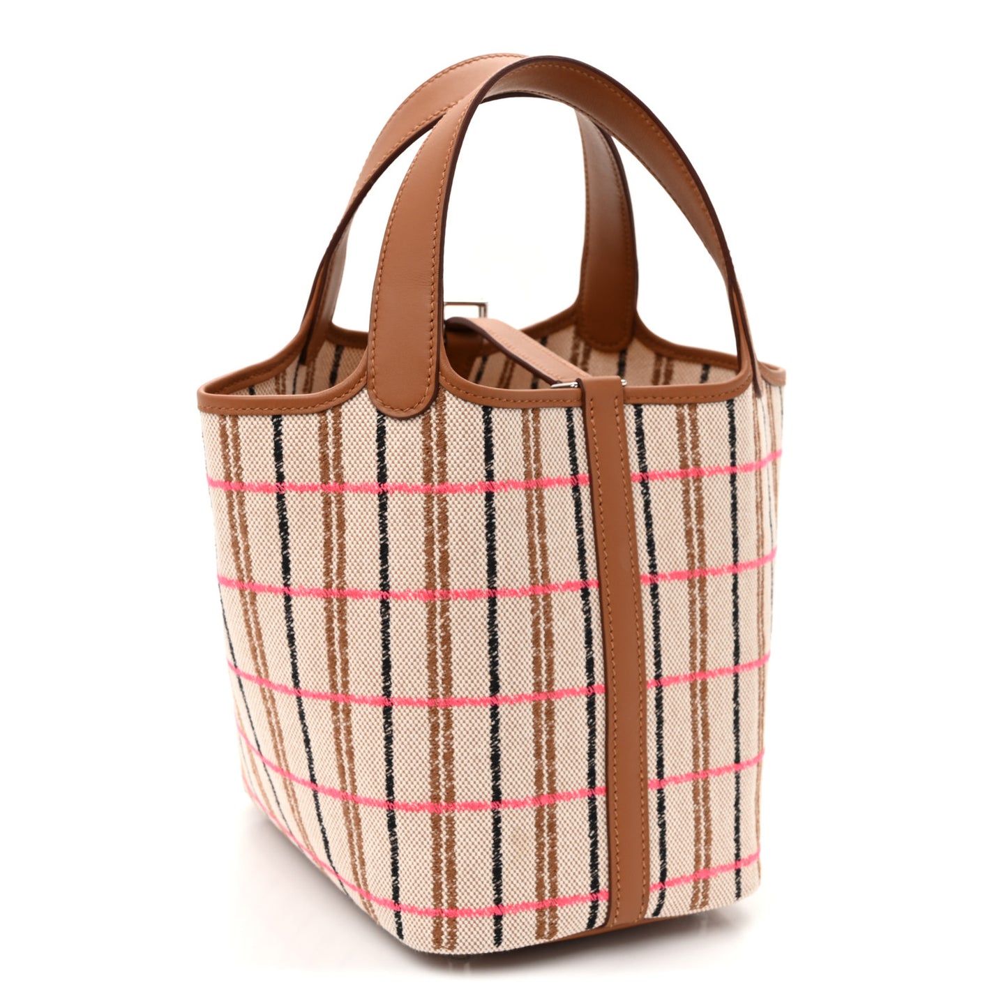 H Canvas Swift Couverture Carre Picotin Lock 18 PM Ecru Beige Fauve Rose Pop Black Gold