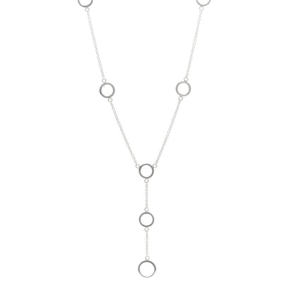 Tiffany Sterling Silver Circles Lariat Necklace 1 of 4