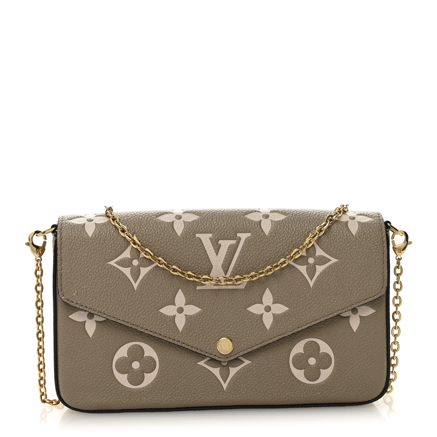Louis Vuitton Empreinte Monogram Giant Felicie Pochette Tourterelle Creme 1 of 10