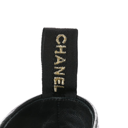 Chanel Shiny Calfskin Pearl Lace Up Combat Short Boots 36.5 Black 7 of 9