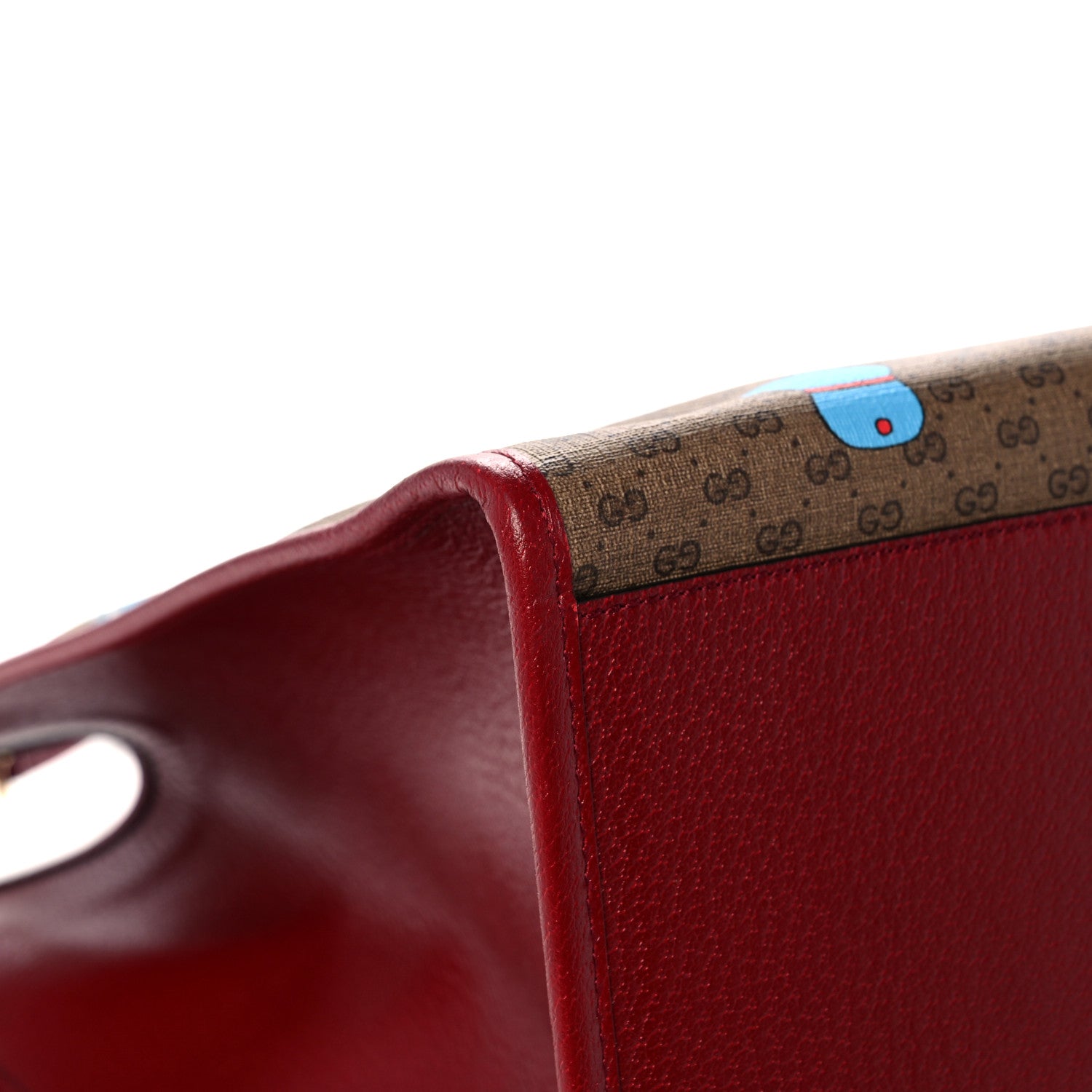 Gucci X DORAEMON Mini Vintage GG Supreme Monogram Large Tote Bag Beige Cherry Red 12 of 15