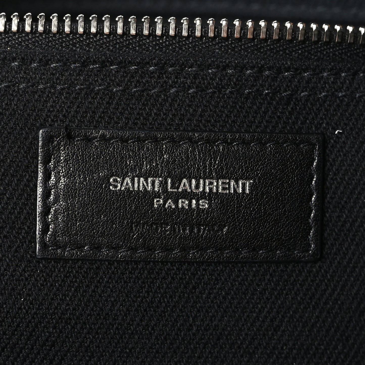 Linen Calfskin Rive Gauche Tote Black