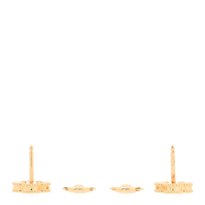 Van Cleef & Arpels 18K Yellow Gold Mother of Pearl Sweet Alhambra Earrings 3 of 5