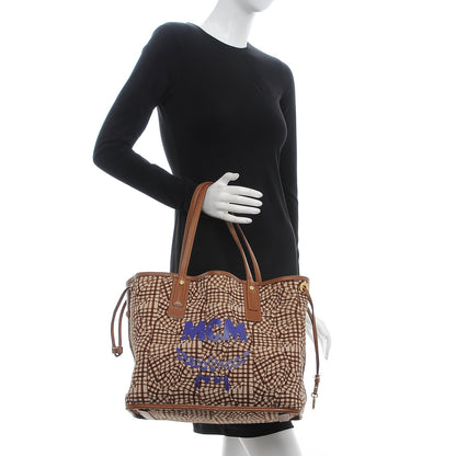 MCM Visetos Medium Liz Reversible Shopper Tote Cognac 2 of 20