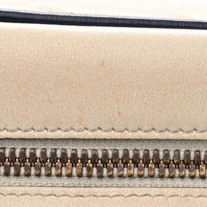 Gucci Vintage Effect Calfskin Matelasse Diagonal Small Torchon GG Marmont Chain Shoulder Bag Mystic White Blue Agata 19 of 20