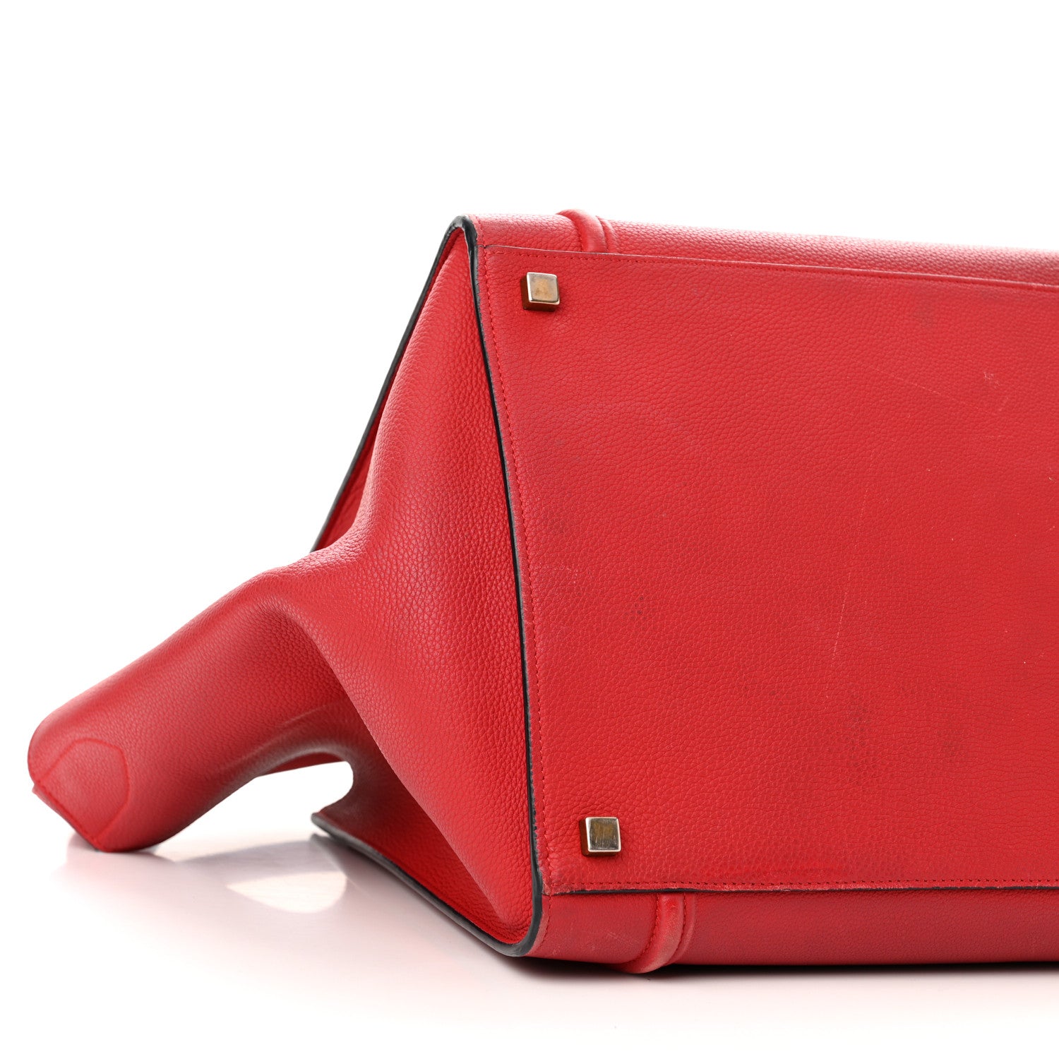 Celine Supple Calfskin Medium Phantom Luggage Red 7 of 12