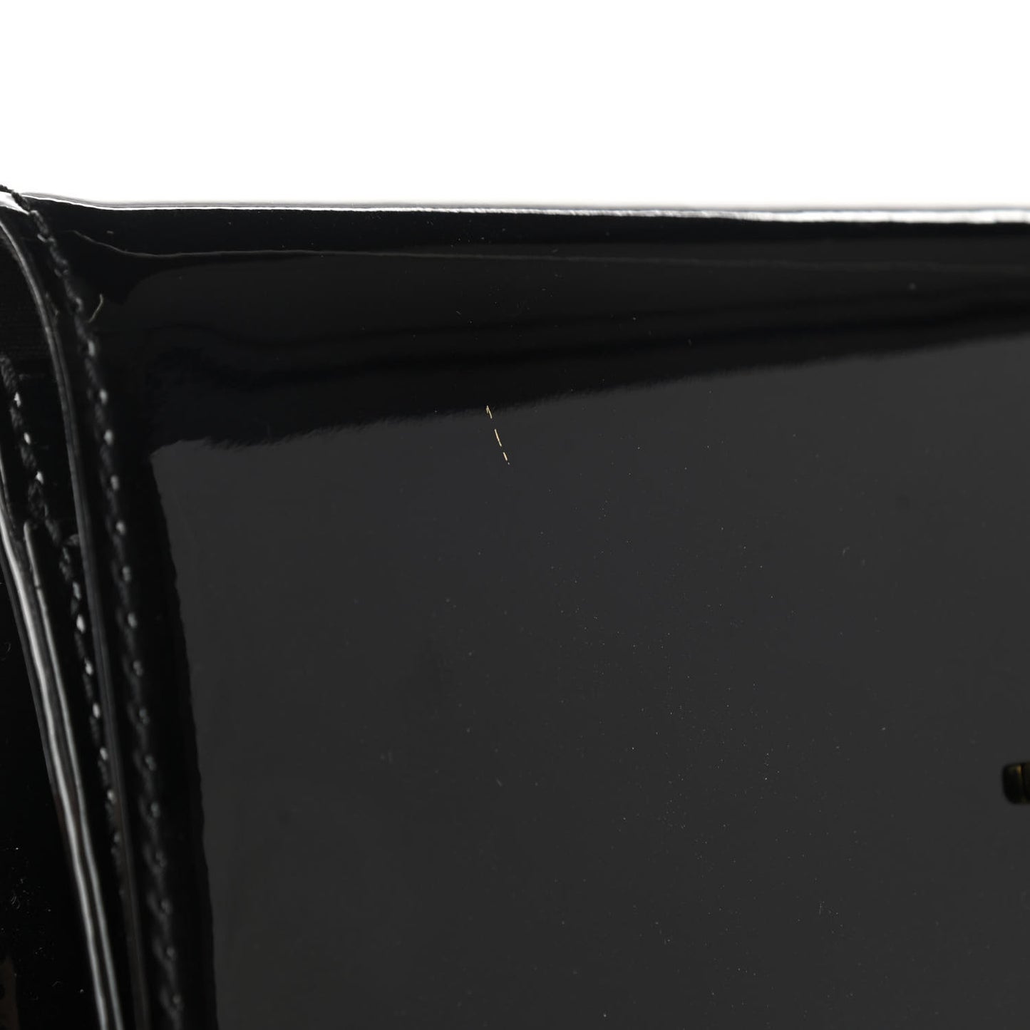 Patent Louise Clutch Black