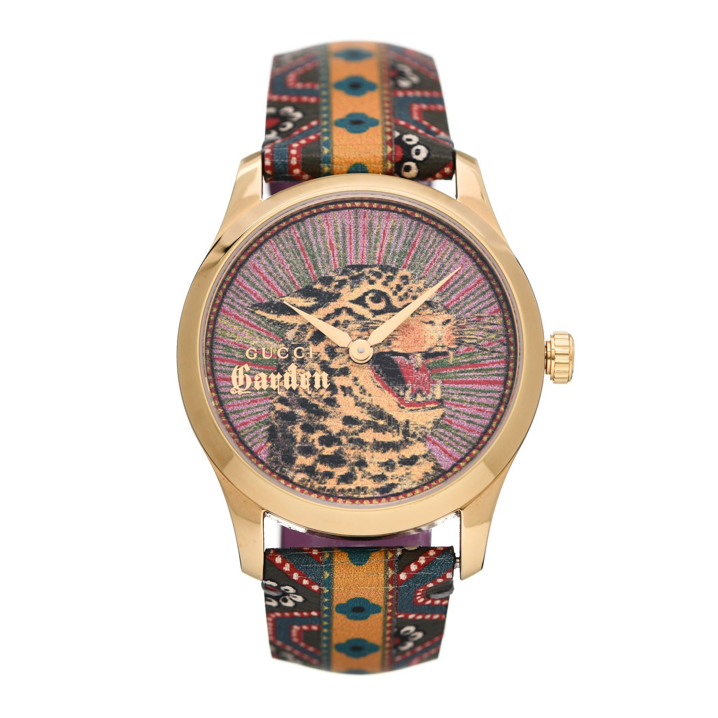 Stainless Steel Calfskin 38mm G-Timeless Leopard Quartz Watch
