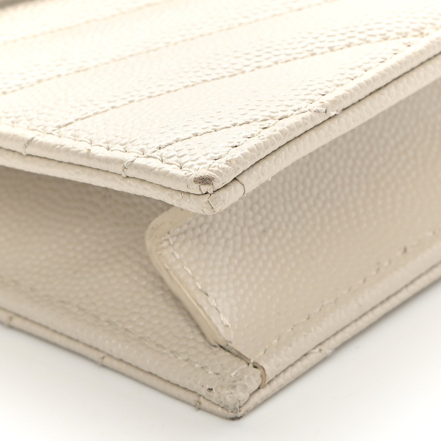 Grain De Poudre Matelasse Chevron Monogram Envelope Chain Wallet Nude Powder