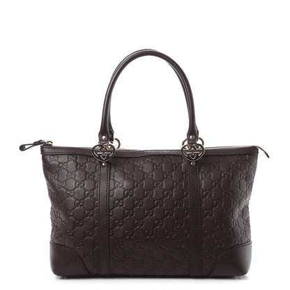 Gucci Guccissima Small Lovely Heart Tote Chocolate 1 of 10
