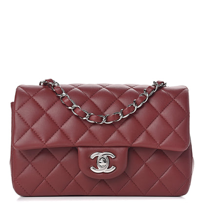 Chanel Lambskin Quilted Mini Rectangular Flap Red 1 of 12