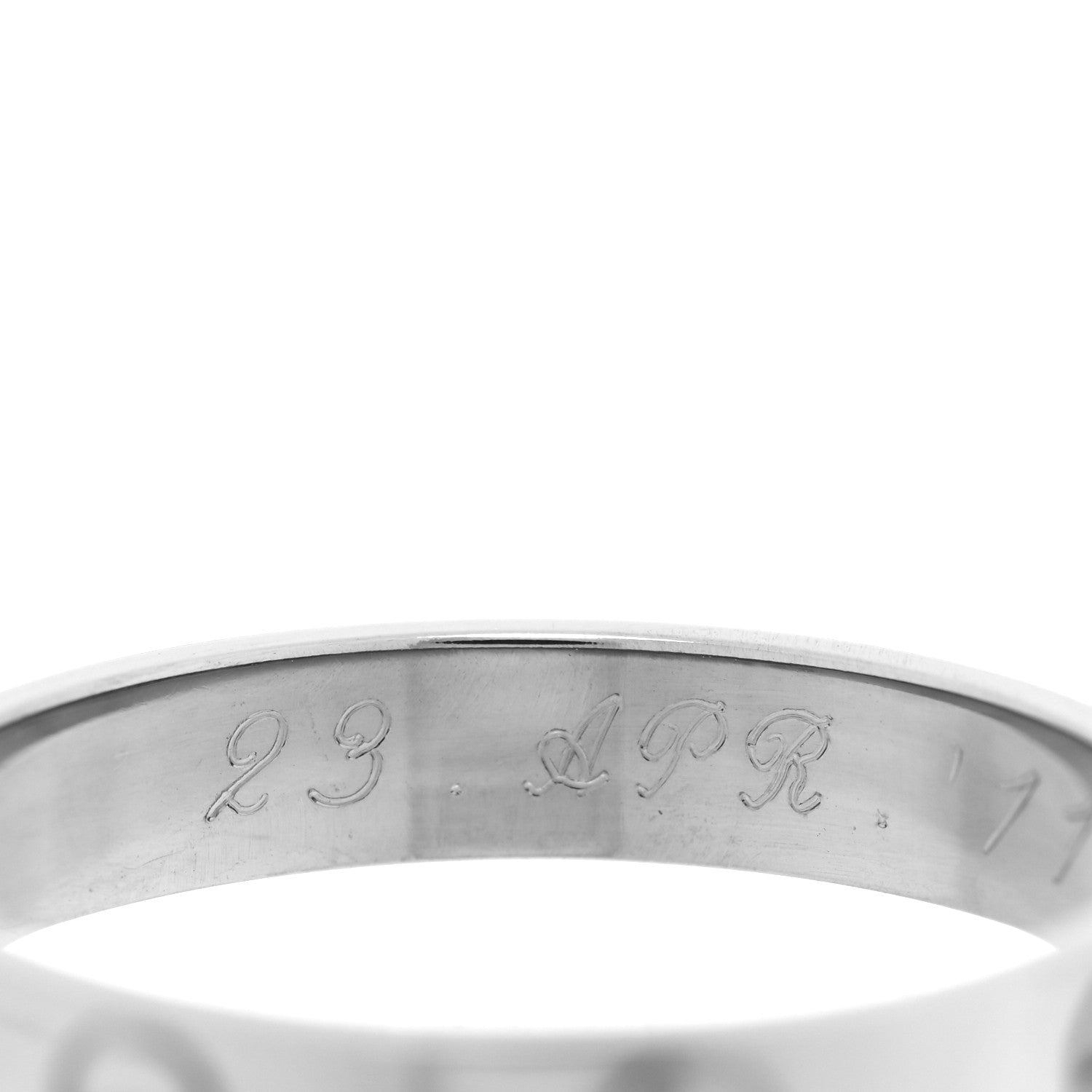 Cartier 18K White Gold 3.5mm LOVE Wedding Band Ring 57 8 4 of 6