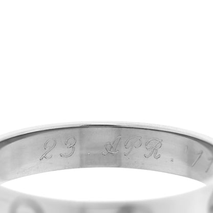 Cartier 18K White Gold 3.5mm LOVE Wedding Band Ring 57 8 4 of 6