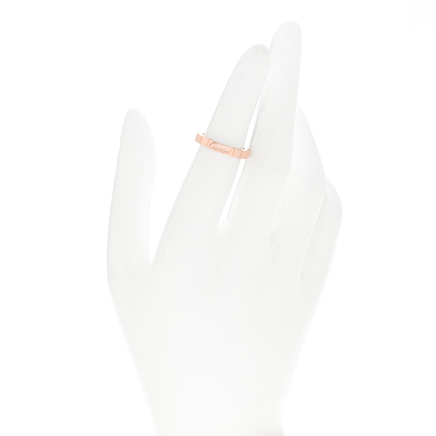 Cartier 18K Pink Gold 3mm Lanieres Ring 48 4.5 2 of 4