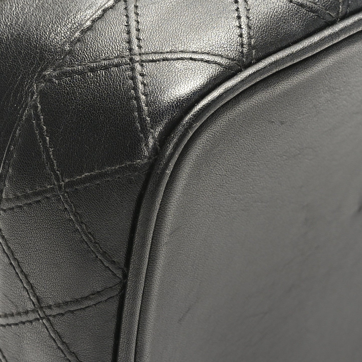 Lambskin Vanity Cosmetic Case Black