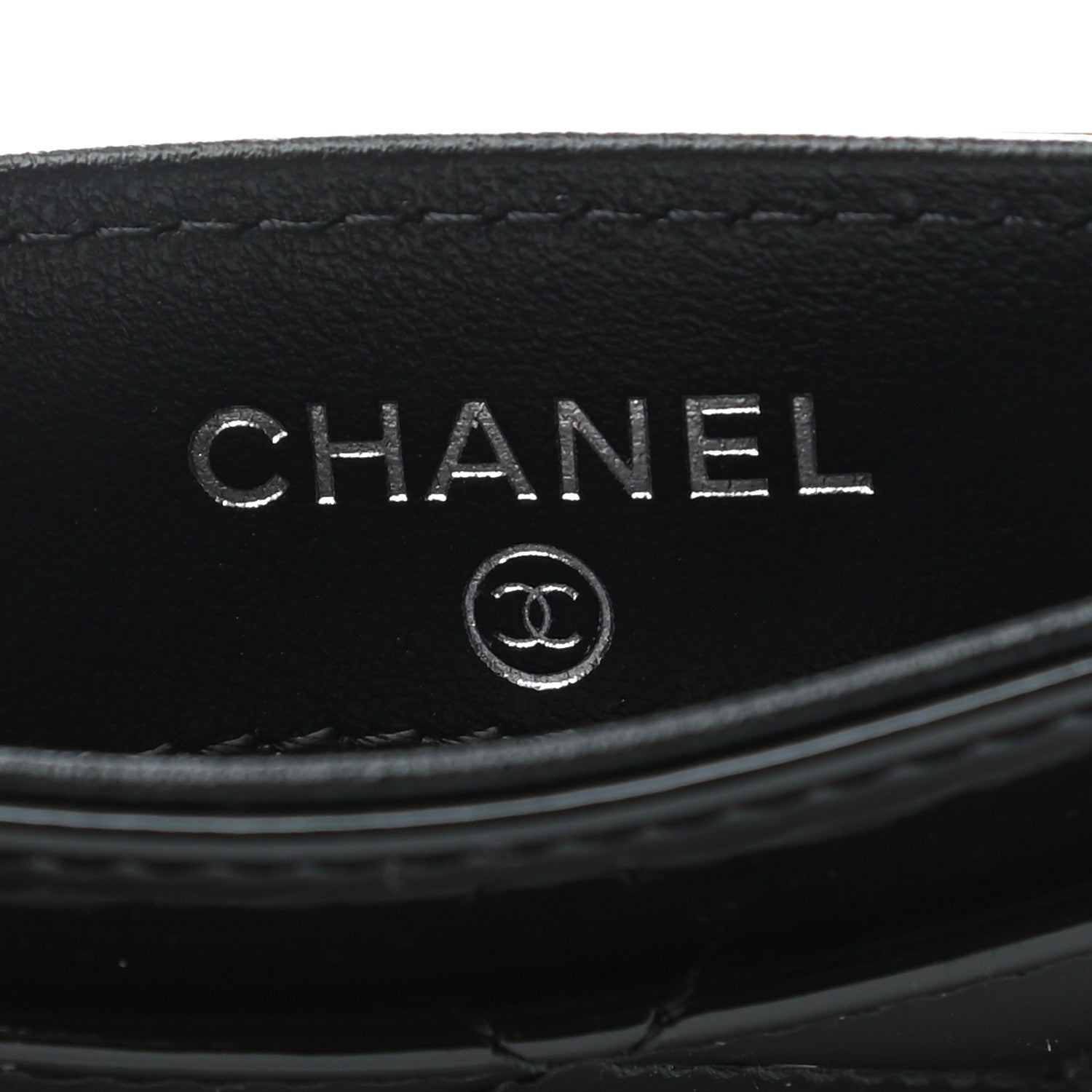 Chanel Patent Calfskin Quilted Card Holder So Black 6 of 7