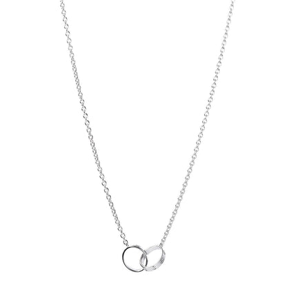 Cartier 18K White Gold Interlocking LOVE Necklace 1 of 6