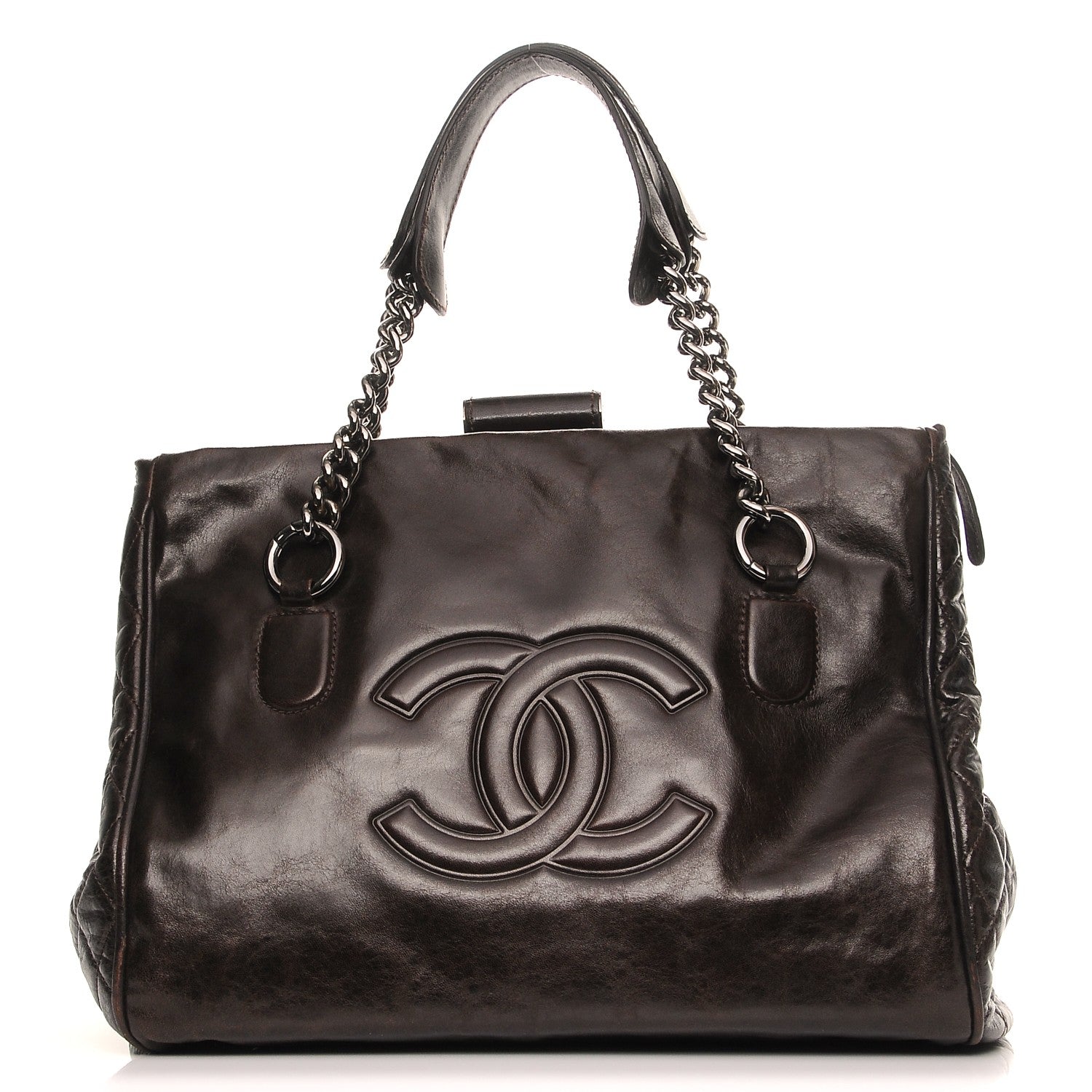 Chanel Calfskin Medium Perfect Day Tote Dark Brown 1 of 7