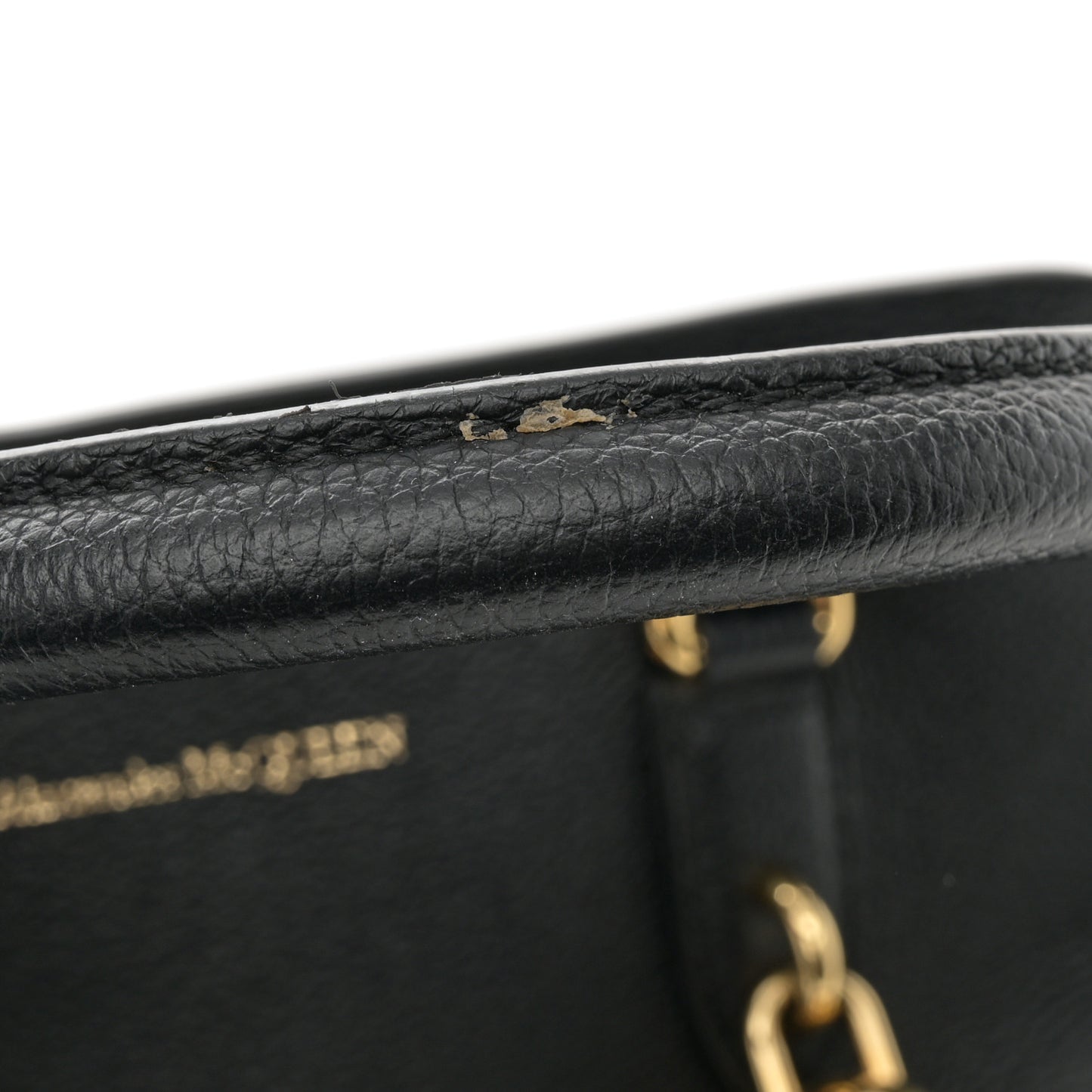 Pebbled Calfskin Small Skull Padlock Zip Around Tote Black