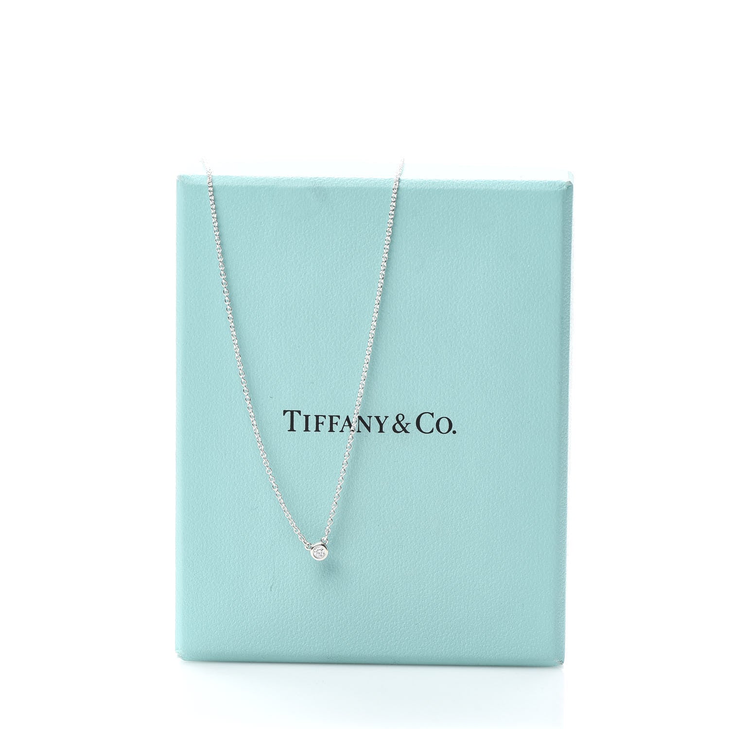 Tiffany Sterling Silver Diamond .03ct Elsa Peretti Diamonds by the Yard Pendant Necklace 7 of 7