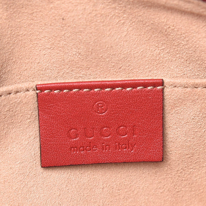 Gucci Calfskin Matelasse GG Marmont Cosmetic Case Hibiscus Red 6 of 9
