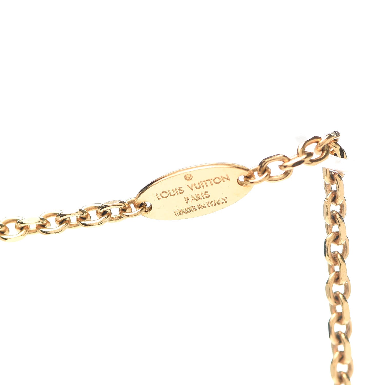 Louis Vuitton Monogram Charms Necklace Gold 5 of 5