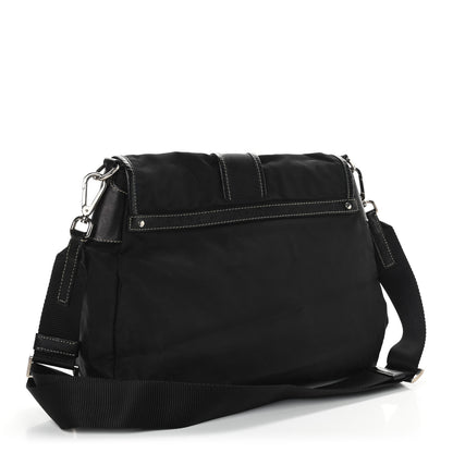 Prada Nylon Saffiano Vela Messenger Bag Black 2 of 8