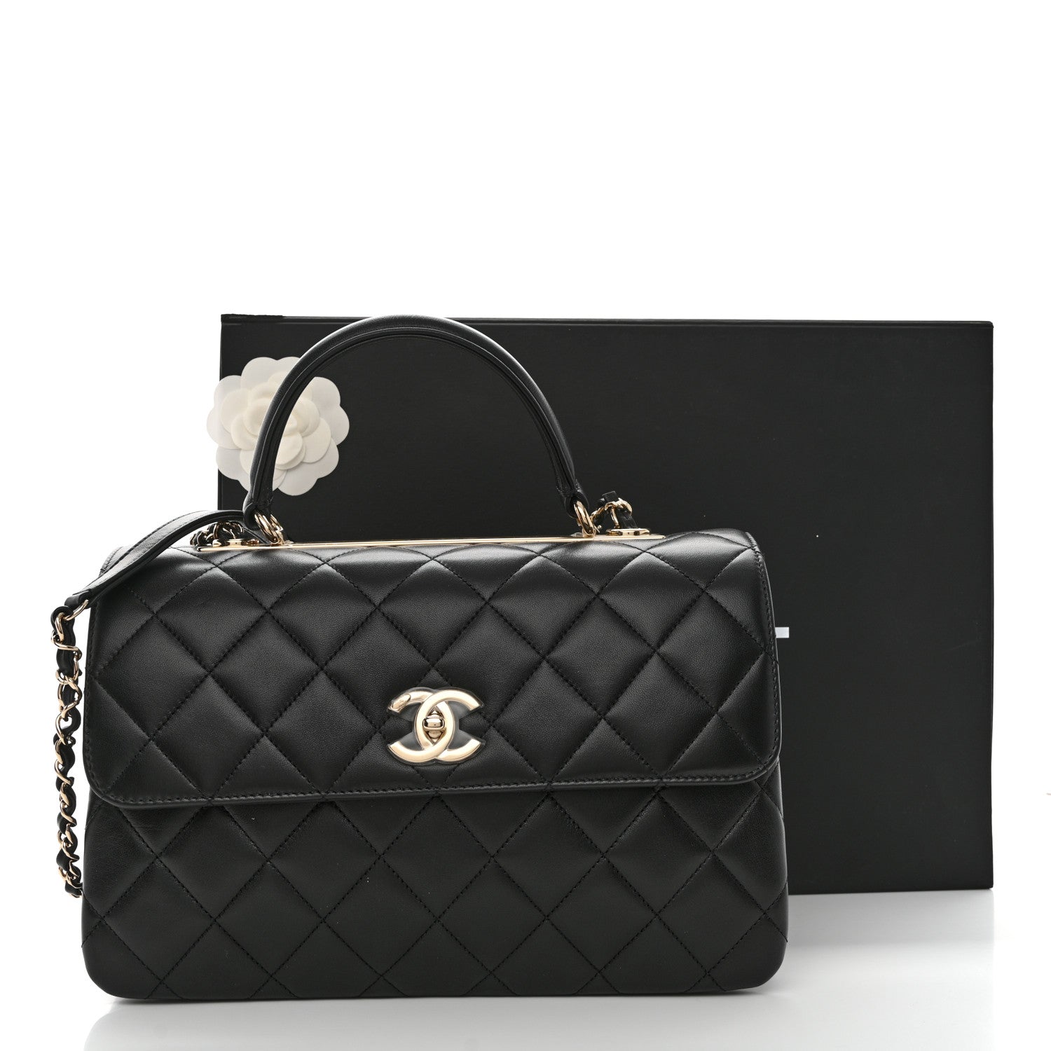 Chanel Lambskin Quilted Medium Trendy CC Flap Dual Handle Bag Black 11 of 11