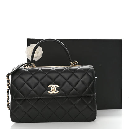 Chanel Lambskin Quilted Medium Trendy CC Flap Dual Handle Bag Black 11 of 11