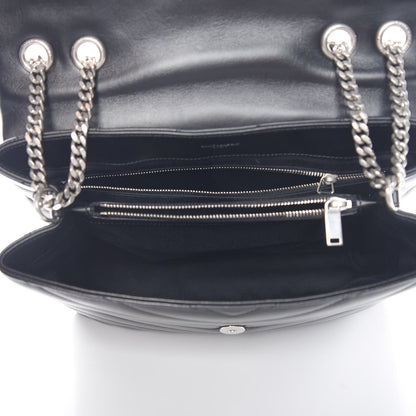 Saint Laurent Calfskin Y Quilted Monogram Medium Loulou Chain Satchel Black 5 of 8