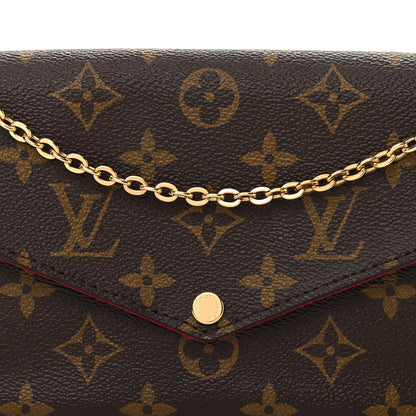 Louis Vuitton Monogram Pochette Felicie Chain Wallet Fuchsia 8 of 11