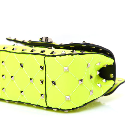 Valentino Garavani Calfskin Micro Rockstud Spike Shoulder Bag Lime 7 of 11