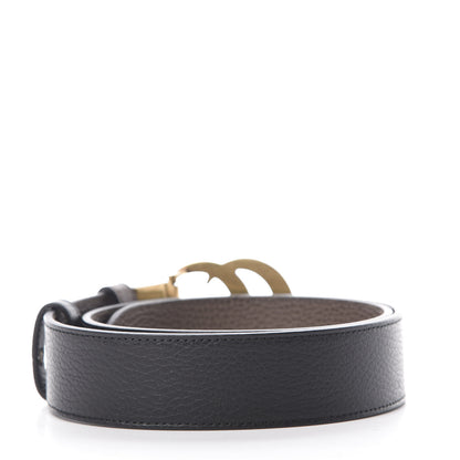 Gucci Calfskin Double G Reversible 37mm Belt 85 34 Black Cocoa 2 of 7