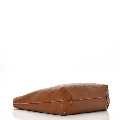 Hermes Taurillon Clemence Double Sens 36 Reversible Tote Orange Gold 8 of 12