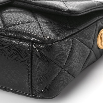 Chanel Caviar Quilted Small Twist Your Buttons Flap Black 9 of 10