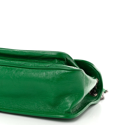 Saint Laurent Crinkled Calfskin Matelasse Monogram Medium Niki Chain Satchel New Vert Praire 10 of 10