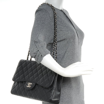 Chanel Caviar Jumbo Single Flap Black 2 of 7
