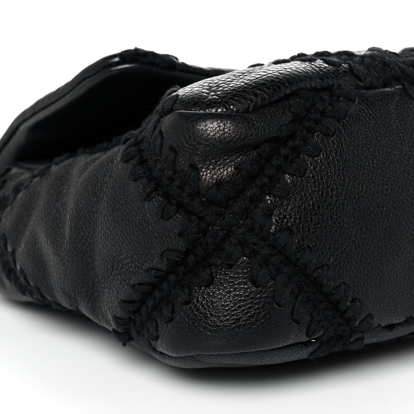 Calfskin Crochet Medium Chanel 19 Flap Black