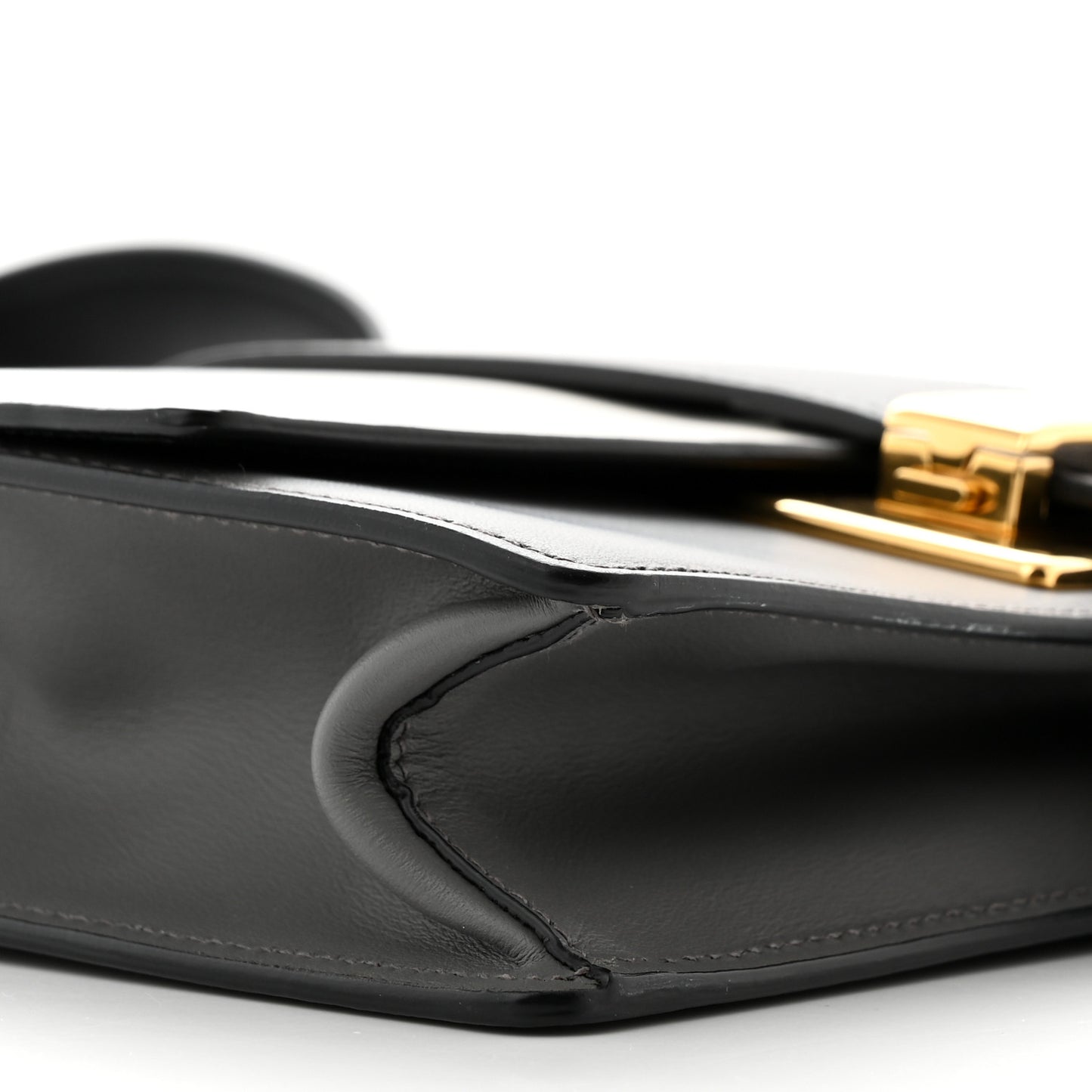 City Calf Ribbon Bag Black Marmo Bianco