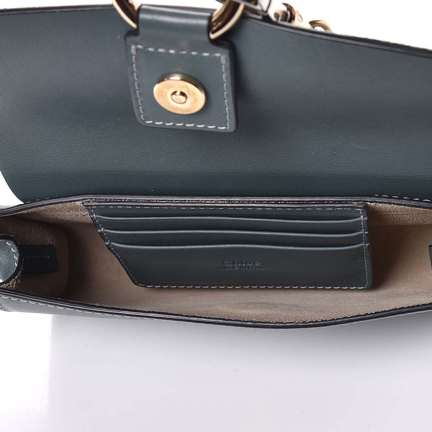 Suede Calfskin Faye Wallet On Strap Cloudy Blue