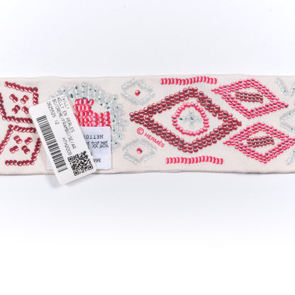 Hermes Silk Kelly En Perles Twilly Creme Framboise 3 of 5