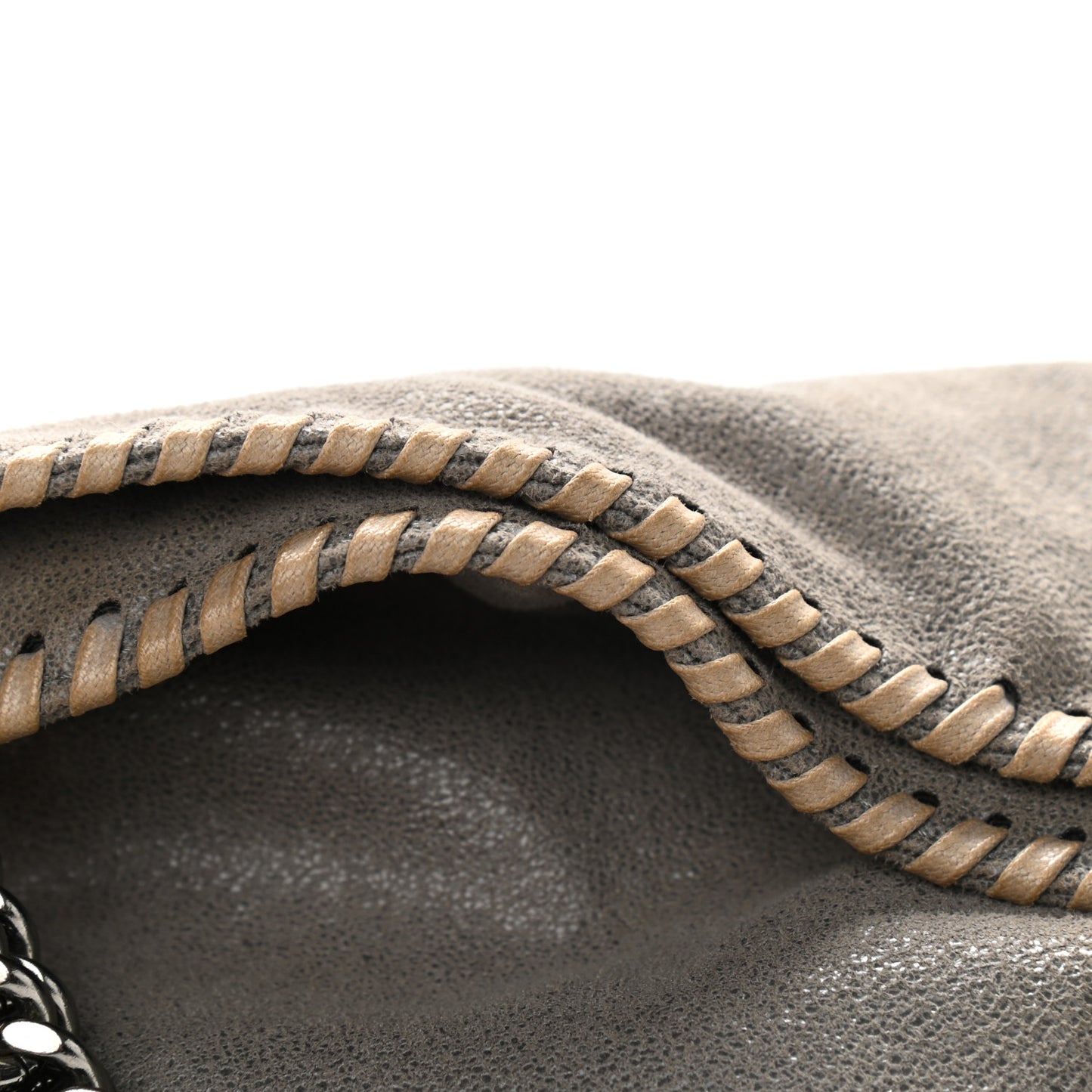 Shaggy Deer Falabella Fold Over Tote Grey