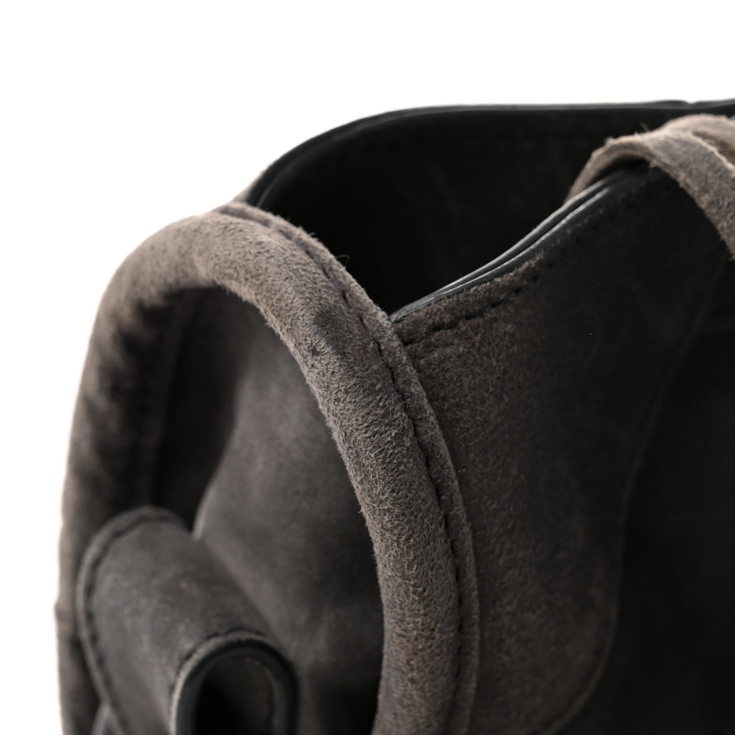 Waxed Suede Calfskin Classic Hardware Medium Le City Storm Grey