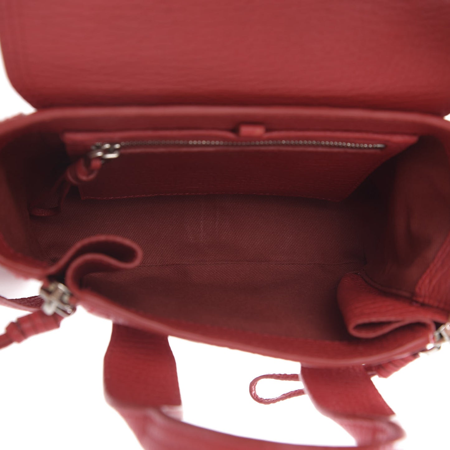 3.1 Textured Calfskin Mini Pashli Satchel Red
