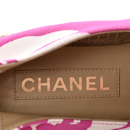 Chanel Cotton Grosgrain Espadrilles 36 Pink Ecru Black 8 of 11