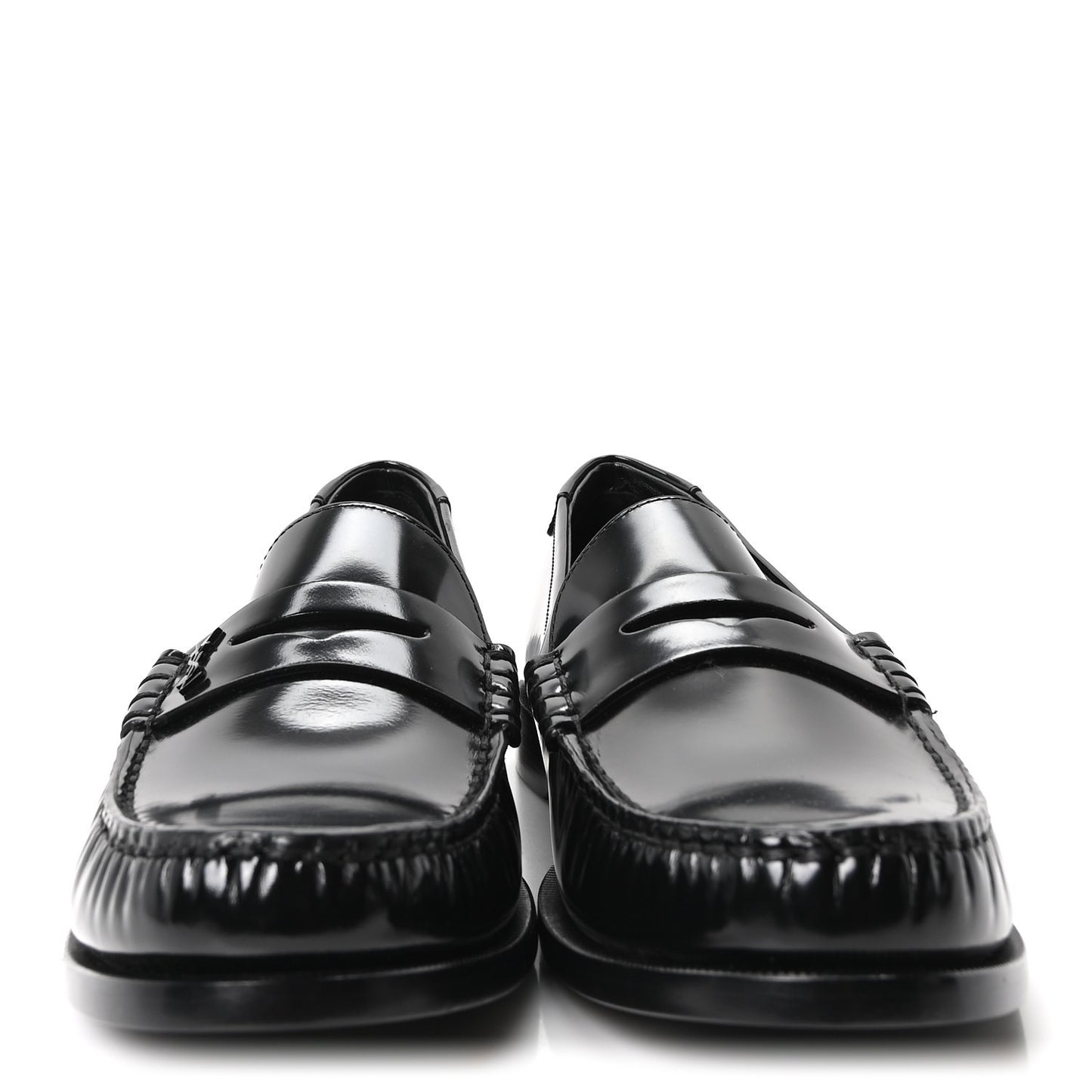 Magnum Lux Calfskin Mens Le Loafer 15 Moccassins 42.5 Black