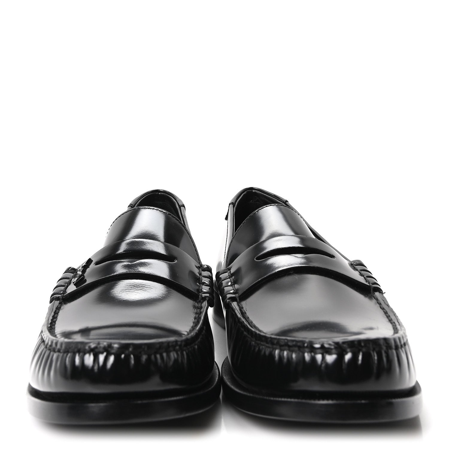 Saint Laurent Magnum Lux Calfskin Mens Le Loafer 15 Moccassins 42.5 Black 3 of 10