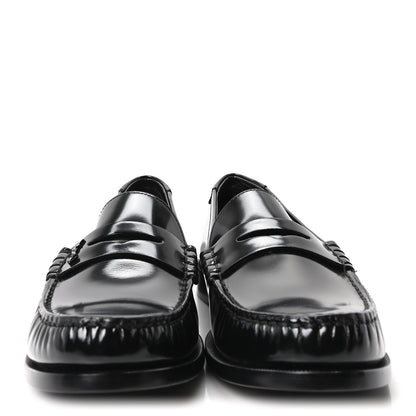 Saint Laurent Magnum Lux Calfskin Mens Le Loafer 15 Moccassins 42.5 Black 3 of 10