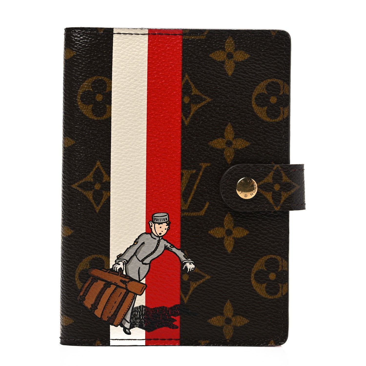 Louis Vuitton Monogram Groom Small Ring Agenda Cover Red 1 of 7