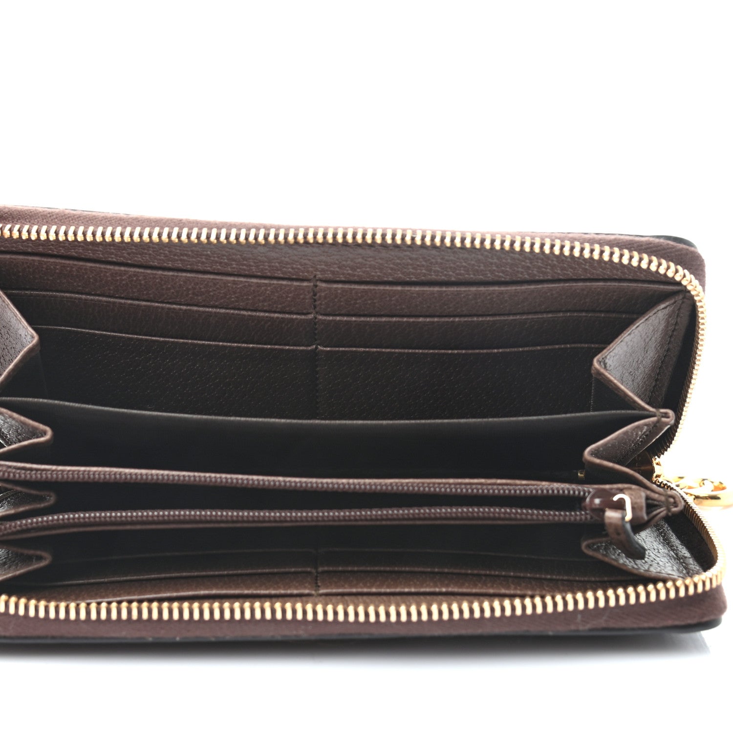 Gucci GG Supreme Monogram Web Ophidia Zip Around Wallet Brown 5 of 7
